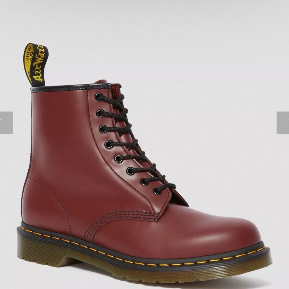 Dr. Martens Men's Burgundy Lace-Up Boots